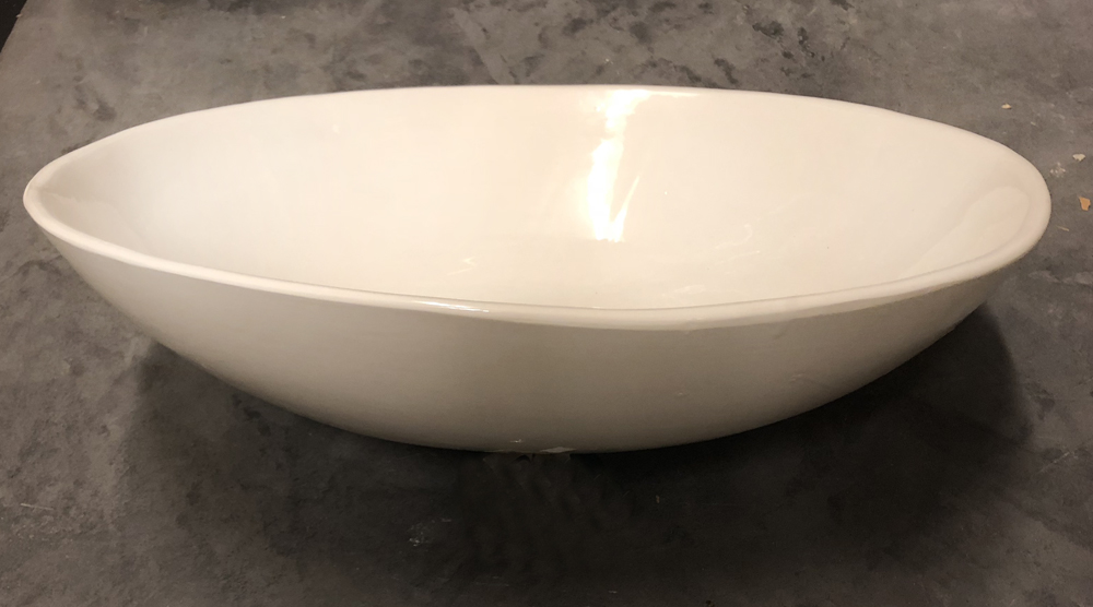 Moroccan wash basin oval white - 3