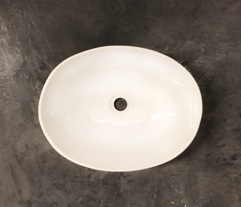 Moroccan wash basin oval white - 2