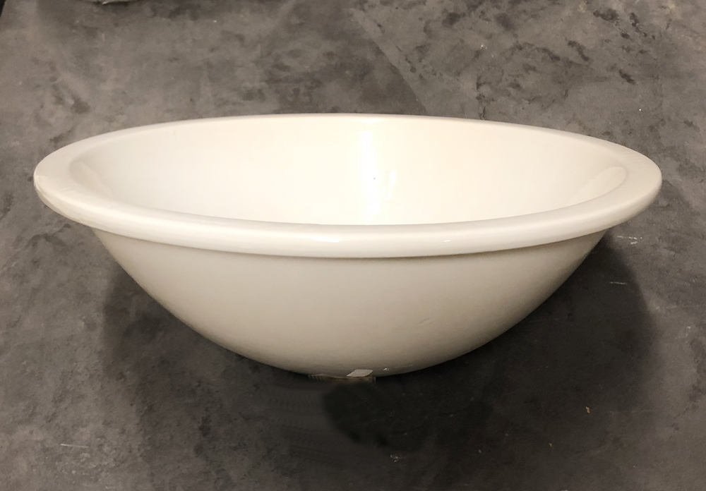 Moroccan wash basin round  white - 3
