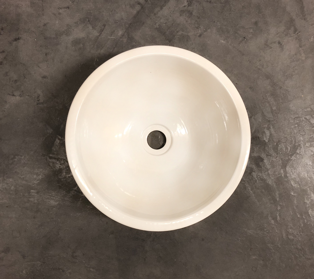 Moroccan wash basin round  white - 2