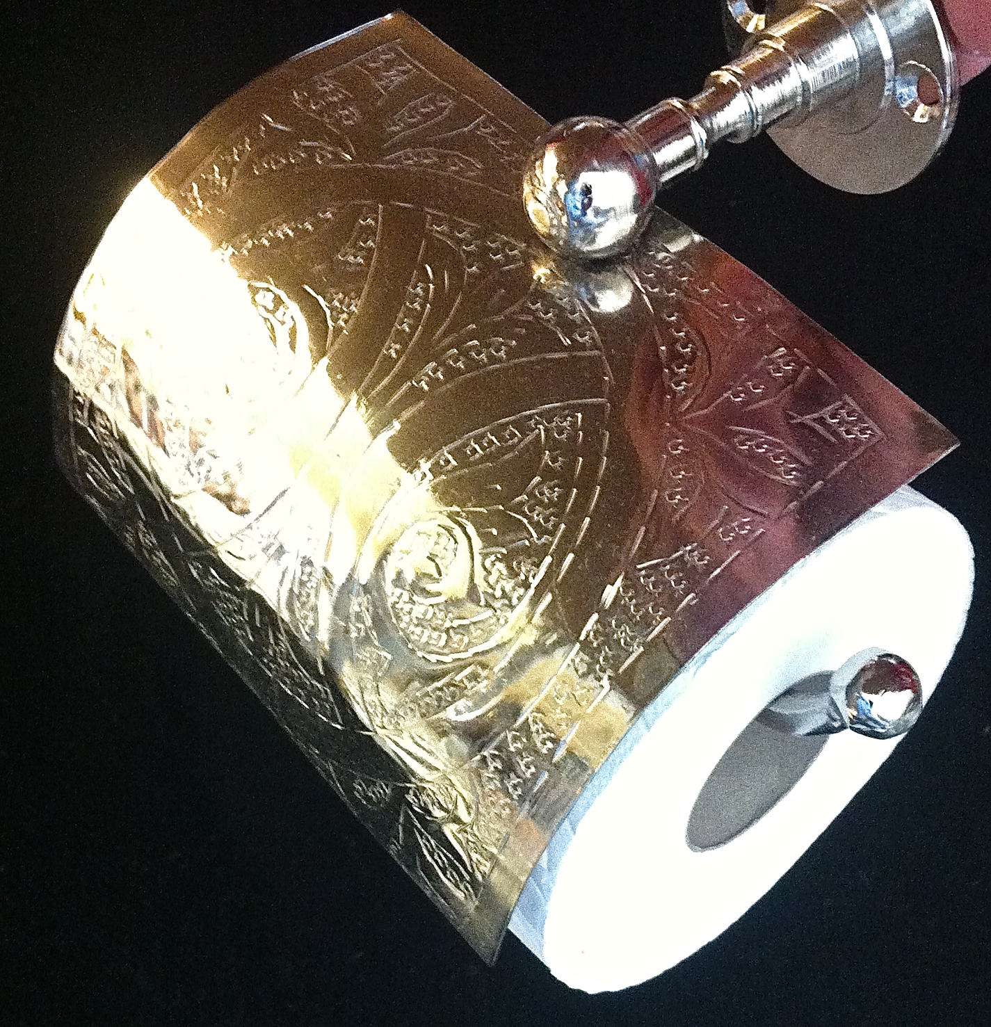 TOILET HOLDER PEWTER