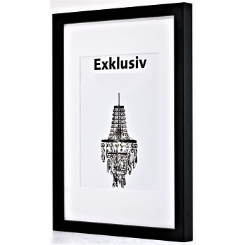 70x100 Exklusiv Svart Ram