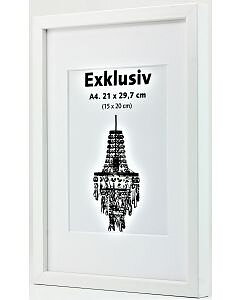 50x70 Exklusiv Vit Ram