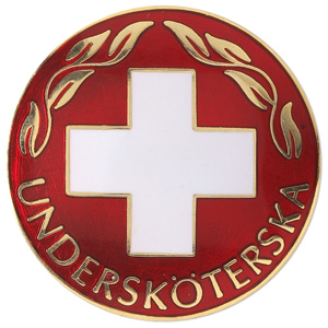 Vårdbrosch 105. UNDERSKÖTERSKA