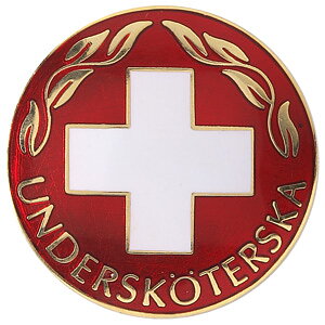 Vårdbrosch 105. UNDERSKÖTERSKA