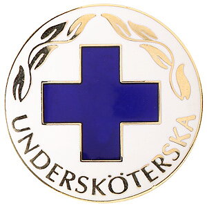 Vårdbrosch 123. UNDERSKÖTERSKA