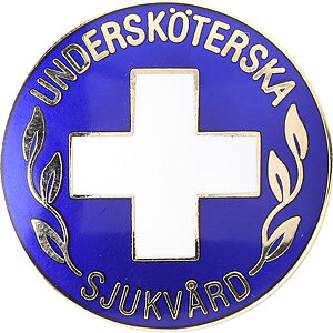 Vårdbrosch 102. UNDERSKÖTERSKA / SJUKVÅRD