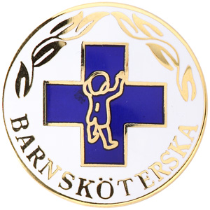 Vårdbrosch 146. BARNSKÖTERSKA