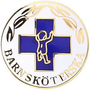 Vårdbrosch 146. BARNSKÖTERSKA