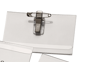 Namnskylt 800 90x60mm clips nål, 50st