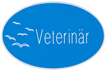 414 namnskylt oval plastlaminat ljusblå / vit