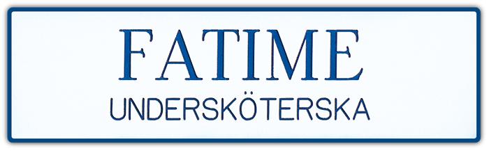 Rektangulär namnskylt i plastlaminat -310 vit/blå