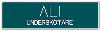 Namnskylt rektangulär i plastlaminat -308 mörkgrön