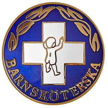 Vårdbrosch 141. BARNSKÖTERSKA