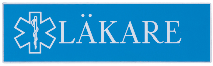 314 namnskylt rektangulär ljusblå / vit 