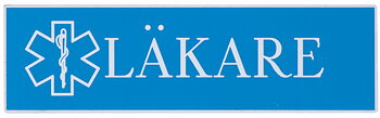 314 namnskylt rektangulär ljusblå / vit 
