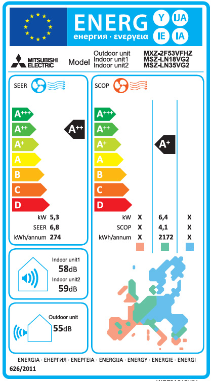 Mitsubishi Electric Duo  MXZ-2F53VFHZ Hyperheating - 2