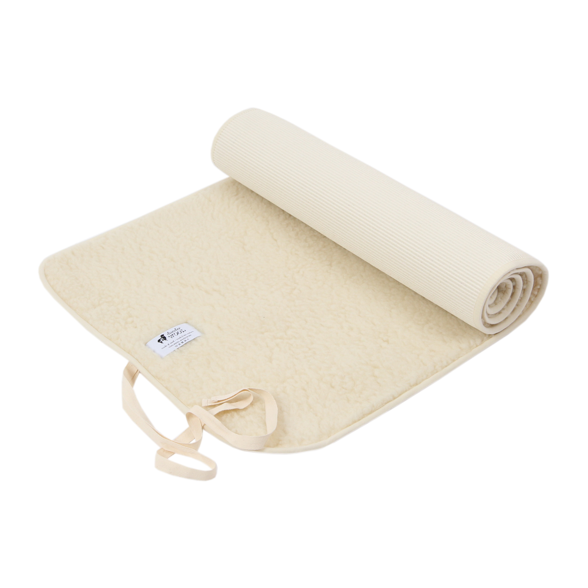 Yogamatta i lyxig och bekväm ull i naturvit nyans - 11