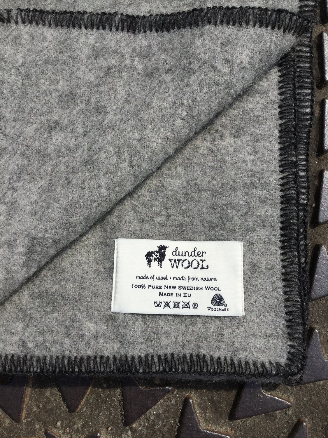 Filt för barn och baby i svensk ofärgad ull - Grå - dunderWOOL - 3
