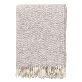 Ullpläd Stella Beige i lammull  från Klippan