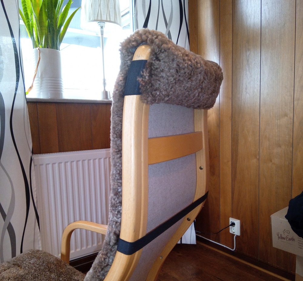 Fårskinns överdrag  till Laminofåtölj i klassiskt grått - 3