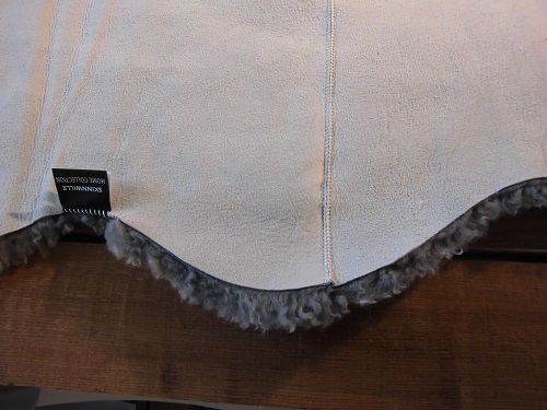 Vitt 1,5 långt kortklippt lockig fäll - 5