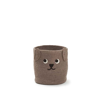 Handtovad ullkorg Puppy Grey från Klippan