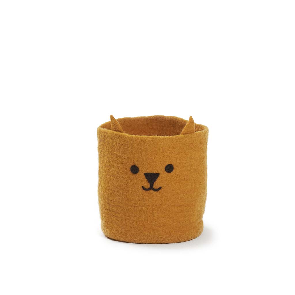 Handtovad ullkorg Lynx Yellow från Klippan