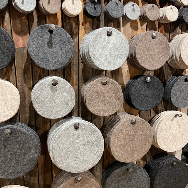 WOOLround™ 25 - Underlägg /Coaster i alla nyanser i 4-pack - 6
