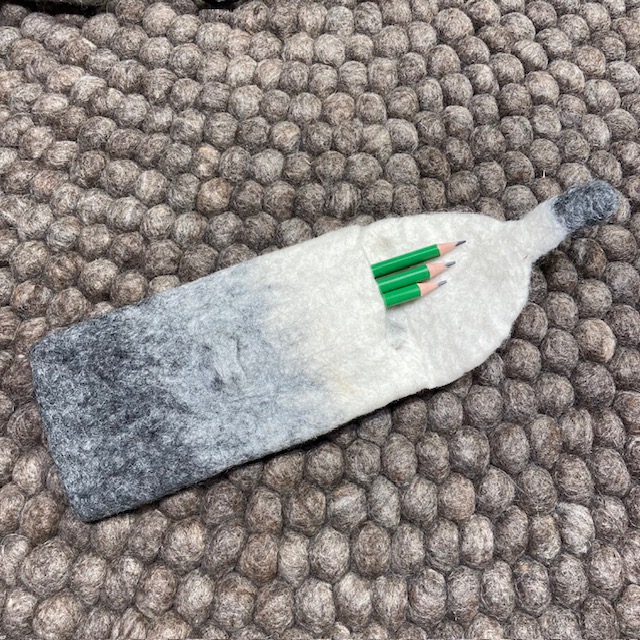Pennfodral / etui helt i tovad ull - 10
