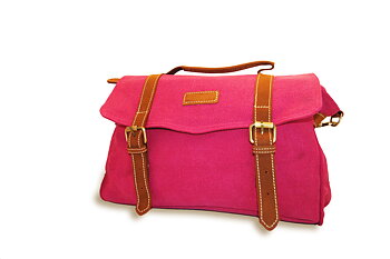 Axelväska rosa canvas