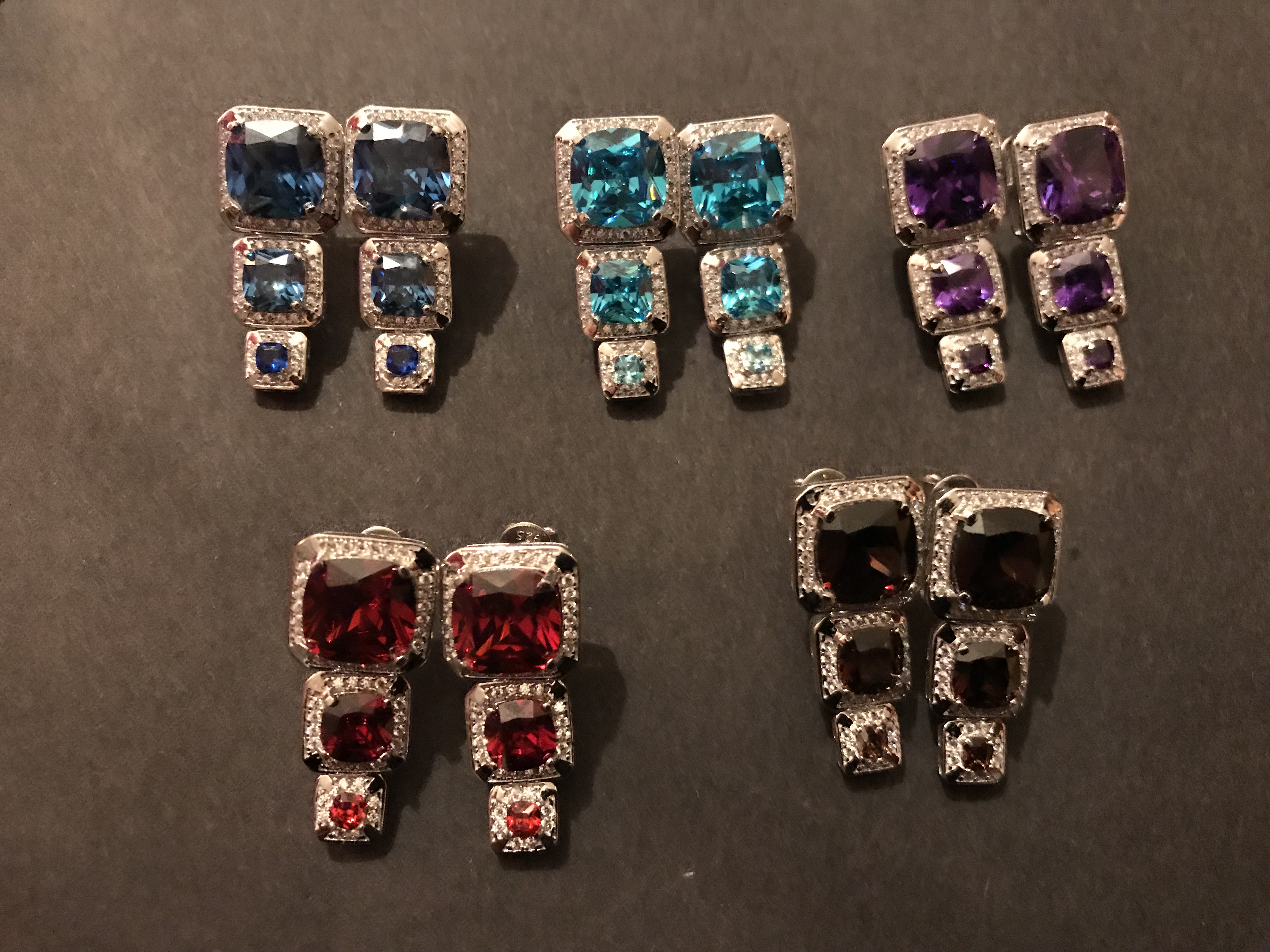 Square "Aqua Blue" Earrings