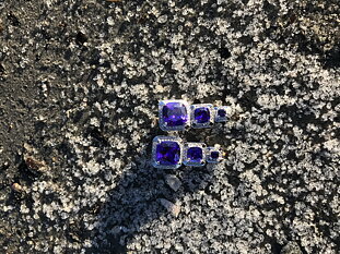 Square "Purple" Earrings