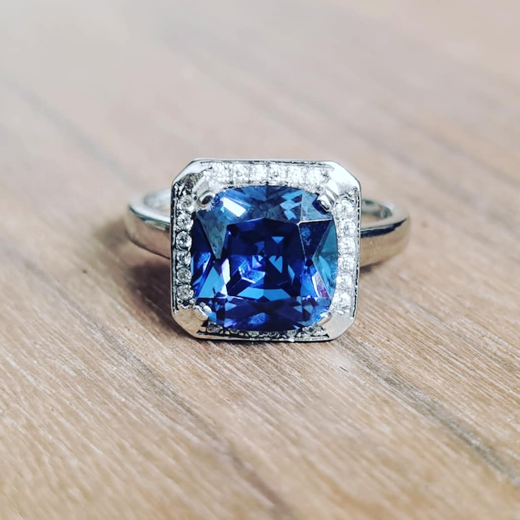 Square "Ocean Blue" ring