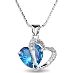 Necklace "crystalheart" turquoise