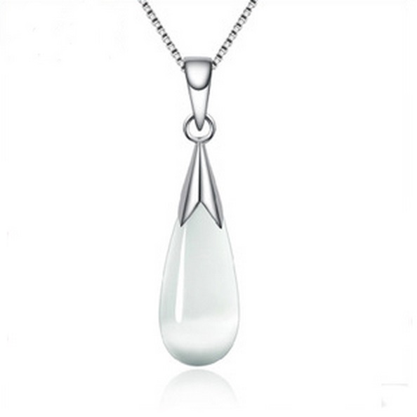Halsband "waterdrop" vit