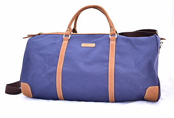Weekendbag blå canvas