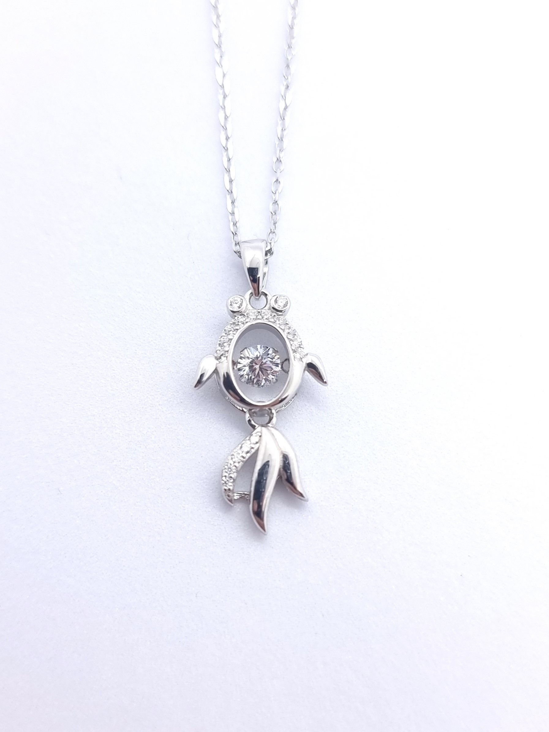Fish silver necklace