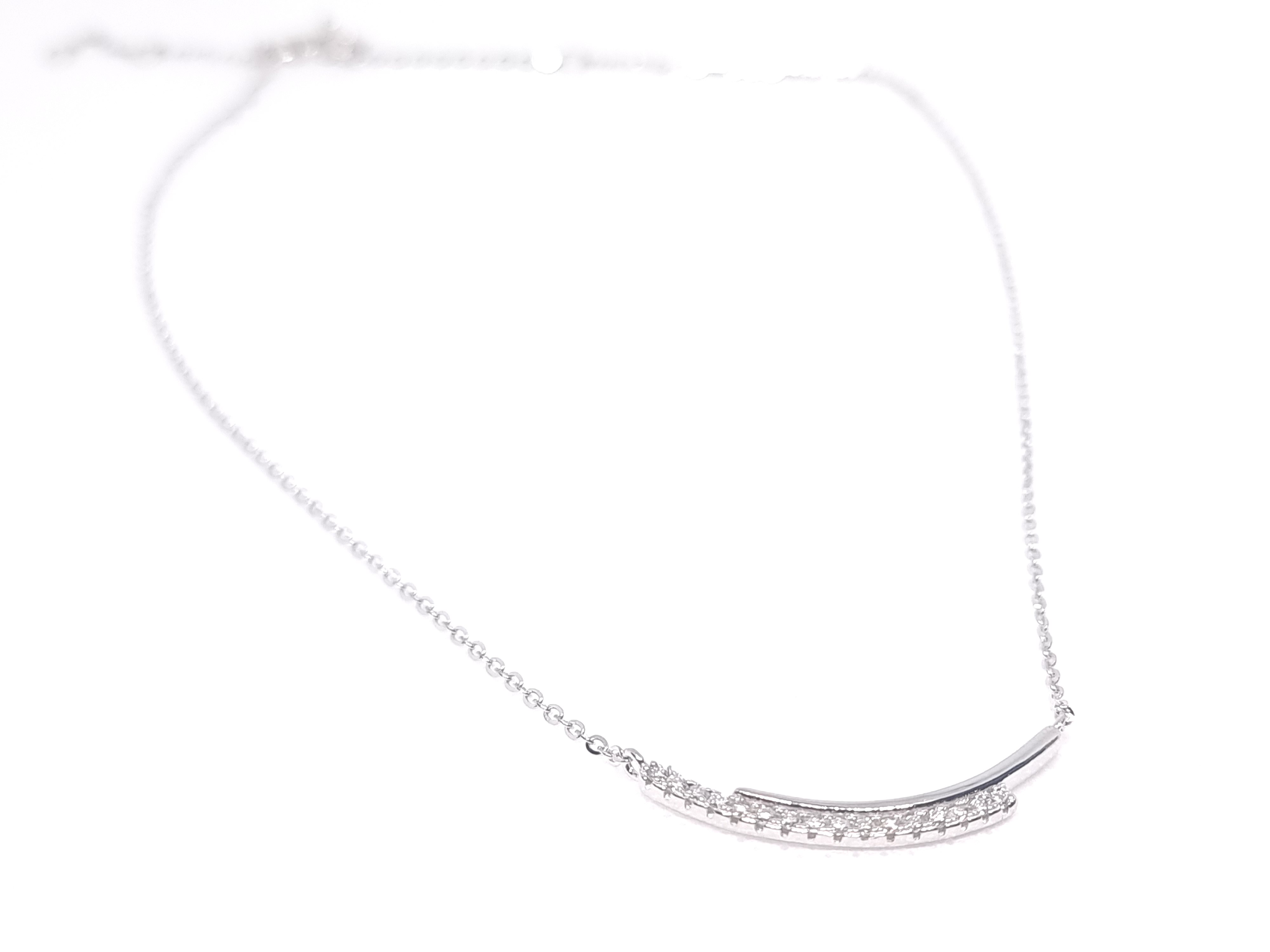 Together Silver and moissanite necklace