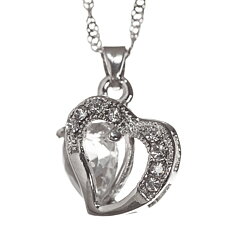 Necklace "crystalheart" white