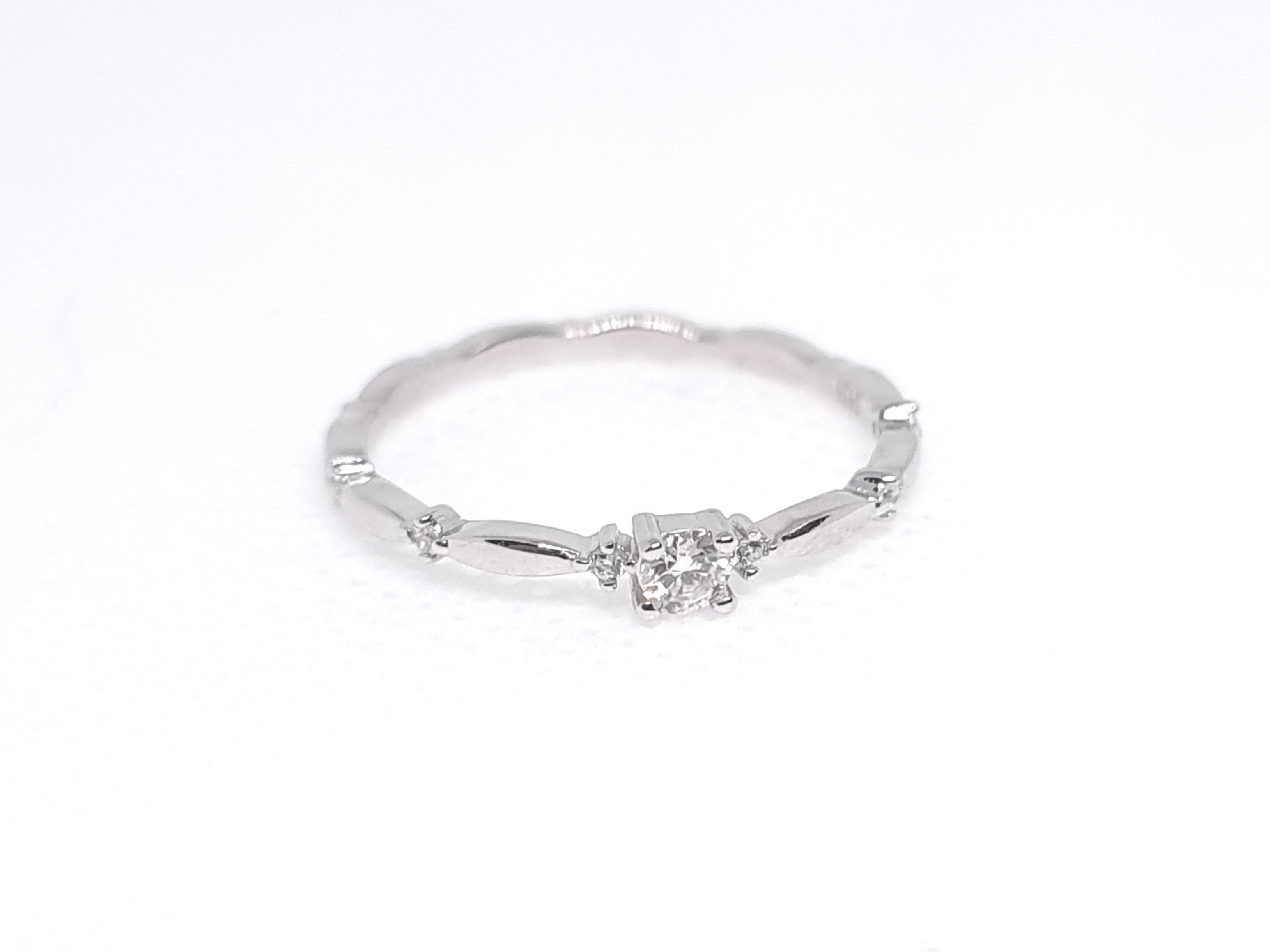 Emmy Silver and moissanite ring