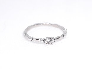 Emmy Silver and moissanite ring