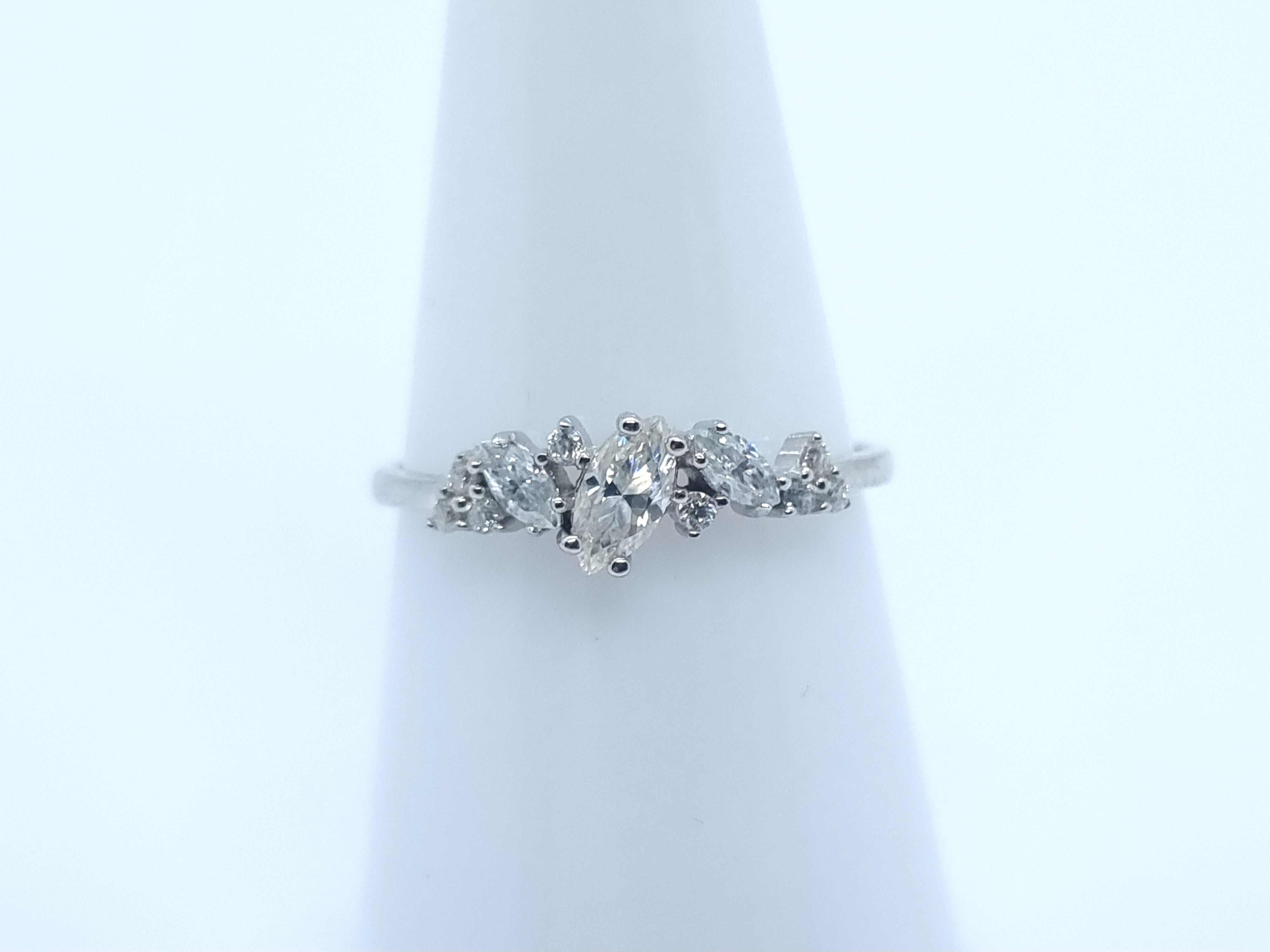 Fiona Silver and moissanite ring - 2