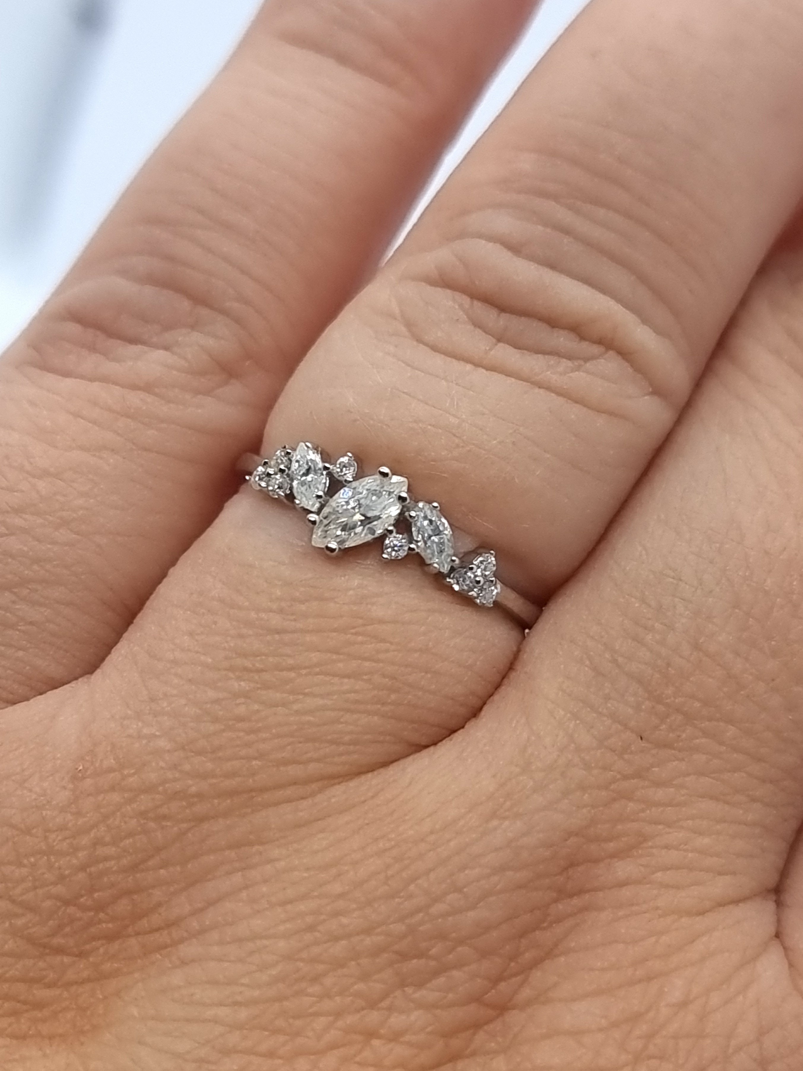 Fiona Silver and moissanite ring - 3