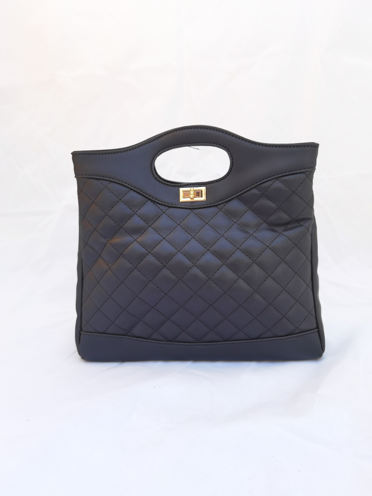 Quilted Hand Bag black