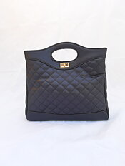 Quilted Hand Bag black