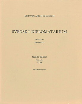 Svenskt Diplomatarium – Band 7,  häfte 4