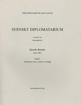 Svenskt Diplomatarium – Band 7,  häfte 6