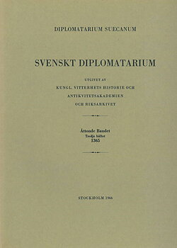 Svenskt Diplomatarium – Band 8,  häfte 3