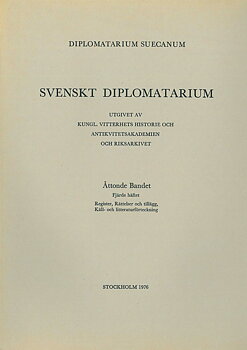 Svenskt Diplomatarium – Band 8,  häfte 4